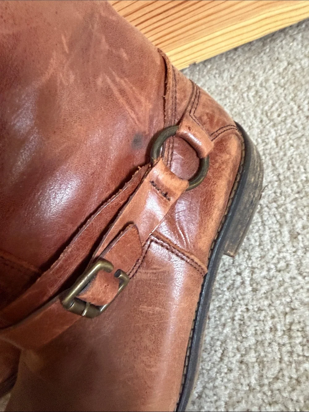 hinge Tall Riding Boots Brown - Picture 7 of 10